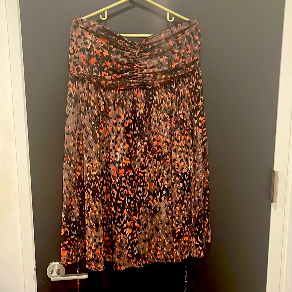 Strapless plus size dress peach and black size 3
